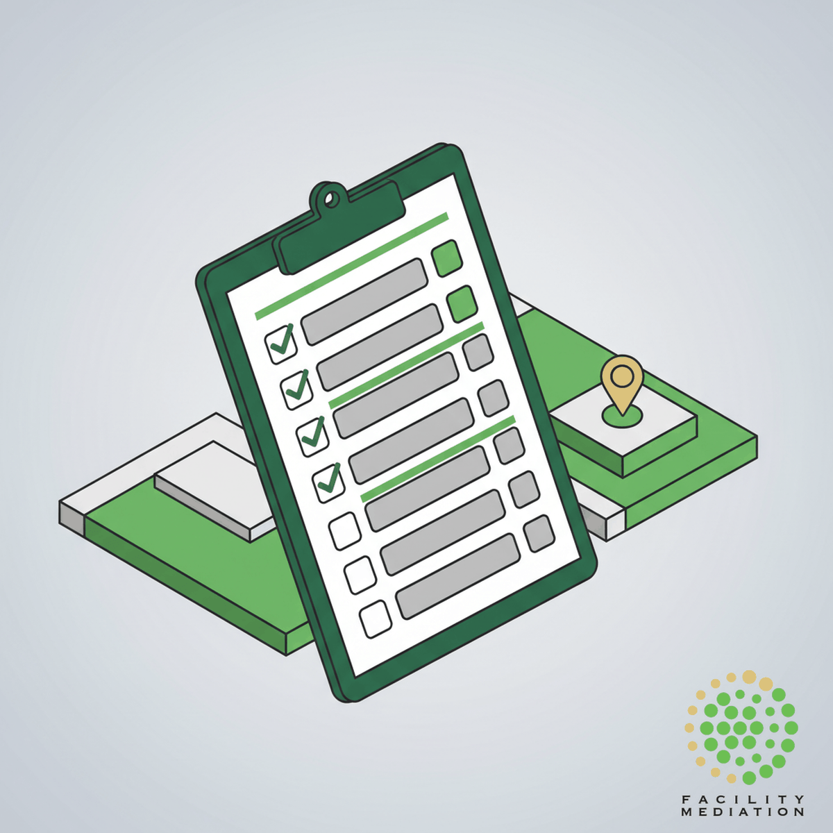 Inspection sécurité terrain – clipboard de contrôle et checklist d'audit professionnel