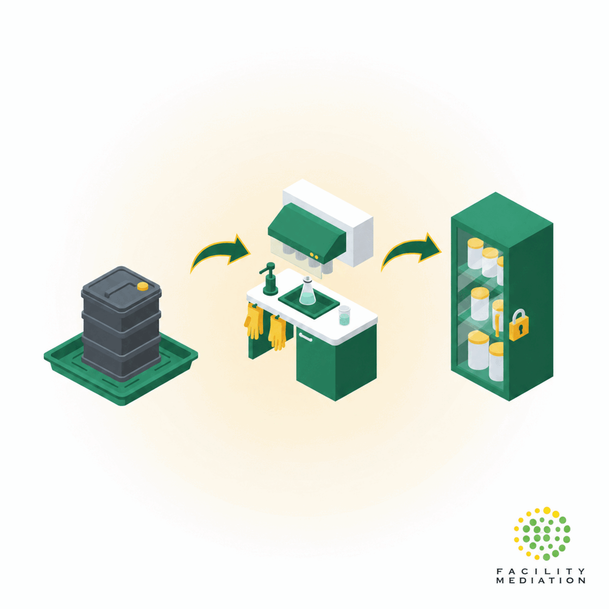 Maîtrise des produits chimiques – procédure de stockage, d'utilisation et de prévention des pollutions
